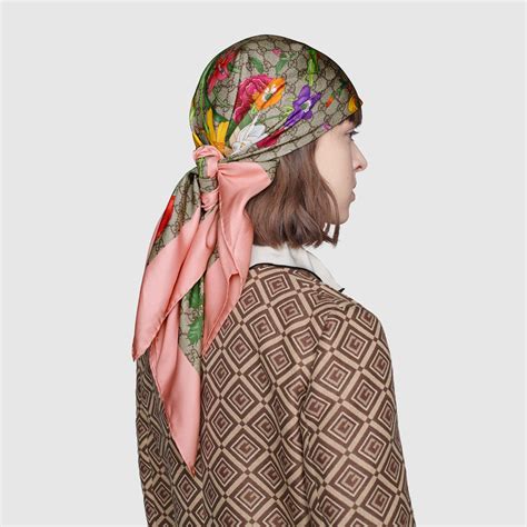 Gucci foulard in seta Flora 